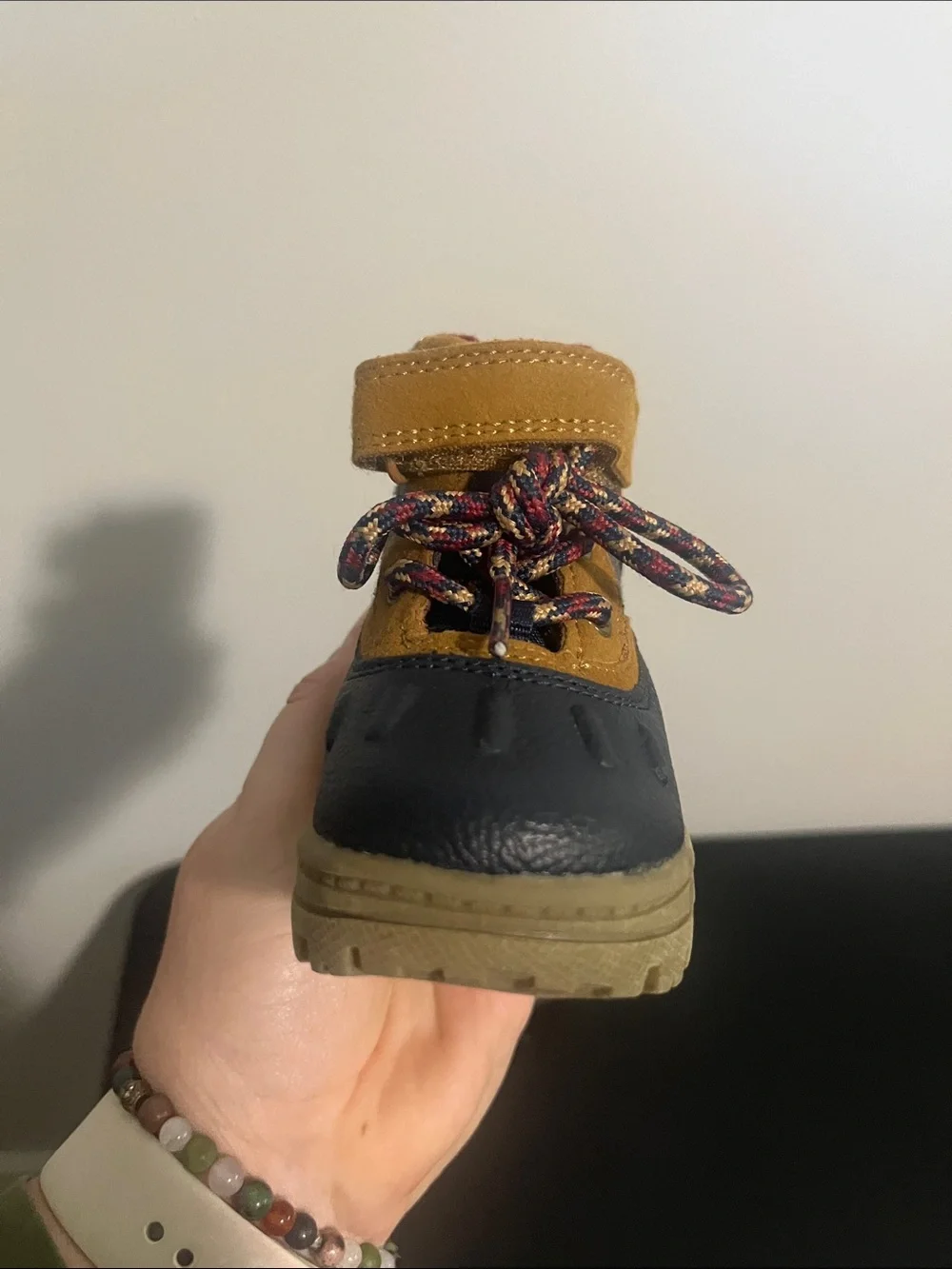 Carter's Navy, Tan and Burgundy Toddler Trail Boots